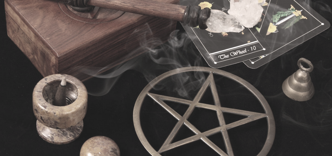 Wicca - Witchcraft Tools and Altar Photo